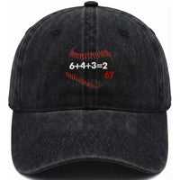 Funny 6432 67 Baseball Washed Cotton Baseball Cap Double Play Outs Baseball Player