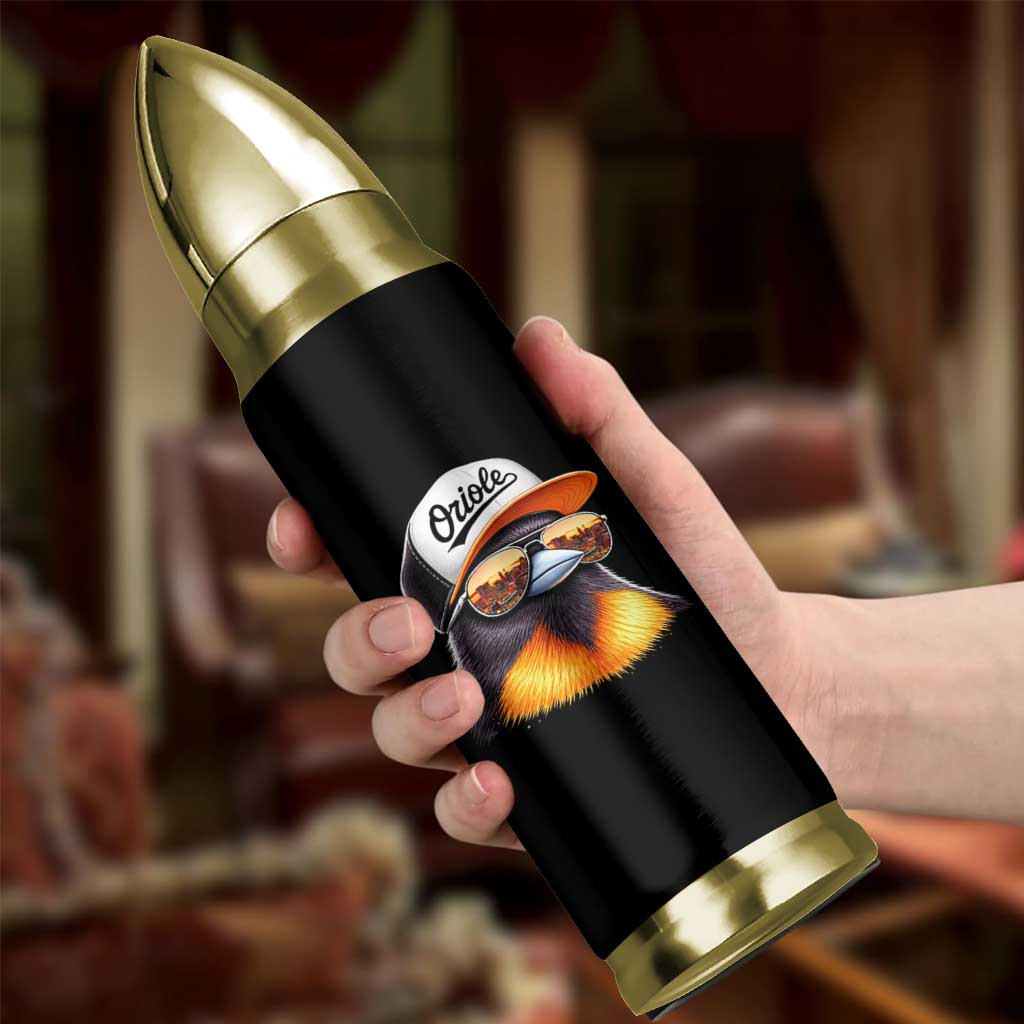 Funny Oriole Bird Wearing Baseball Cap Graphic Vintage Sport Bullet Tumbler