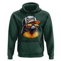 Funny Oriole Bird Wearing Baseball Cap Graphic Vintage Sport Hoodie