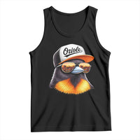 Funny Oriole Bird Wearing Baseball Cap Graphic Vintage Sport Tank Top