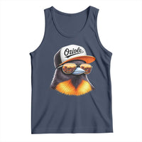 Funny Oriole Bird Wearing Baseball Cap Graphic Vintage Sport Tank Top