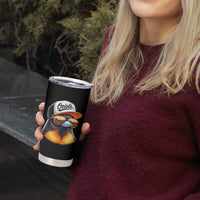 Funny Oriole Bird Wearing Baseball Cap Graphic Vintage Sport Tumbler Cup