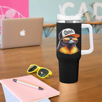 Funny Oriole Bird Wearing Baseball Cap Graphic Vintage Sport Tumbler With Handle