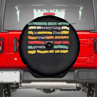 Everything Is Fine Trust Your Government Spare Tire Cover Retro Political Statement