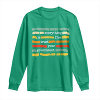 Everything Is Fine Trust Your Government Long Sleeve Shirt Retro Political Statement