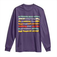 Everything Is Fine Trust Your Government Long Sleeve Shirt Retro Political Statement