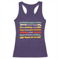 Everything Is Fine Trust Your Government Racerback Tank Top Retro Political Statement