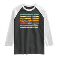 Everything Is Fine Trust Your Government Raglan Shirt Retro Political Statement