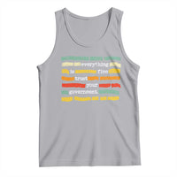 Everything Is Fine Trust Your Government Tank Top Retro Political Statement