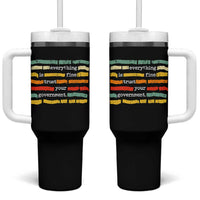 Everything Is Fine Trust Your Government Tumbler With Handle Retro Political Statement