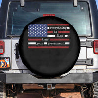 Everything Is Fine Trust Your Government Spare Tire Cover Funny Political American Flag