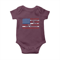 Everything Is Fine Trust Your Government Baby Onesie Funny Political American Flag