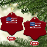 Everything Is Fine Trust Your Government Ceramic Ornament Funny Political American Flag