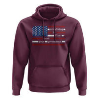 Everything Is Fine Trust Your Government Hoodie Funny Political American Flag