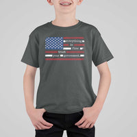 Everything Is Fine Trust Your Government T Shirt For Kid Funny Political American Flag