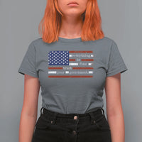 Everything Is Fine Trust Your Government T Shirt For Women Funny Political American Flag
