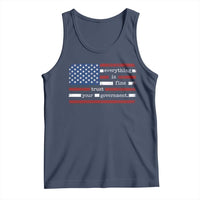 Everything Is Fine Trust Your Government Tank Top Funny Political American Flag