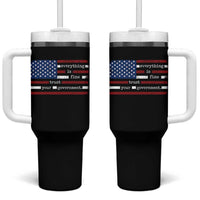 Everything Is Fine Trust Your Government Tumbler With Handle Funny Political American Flag