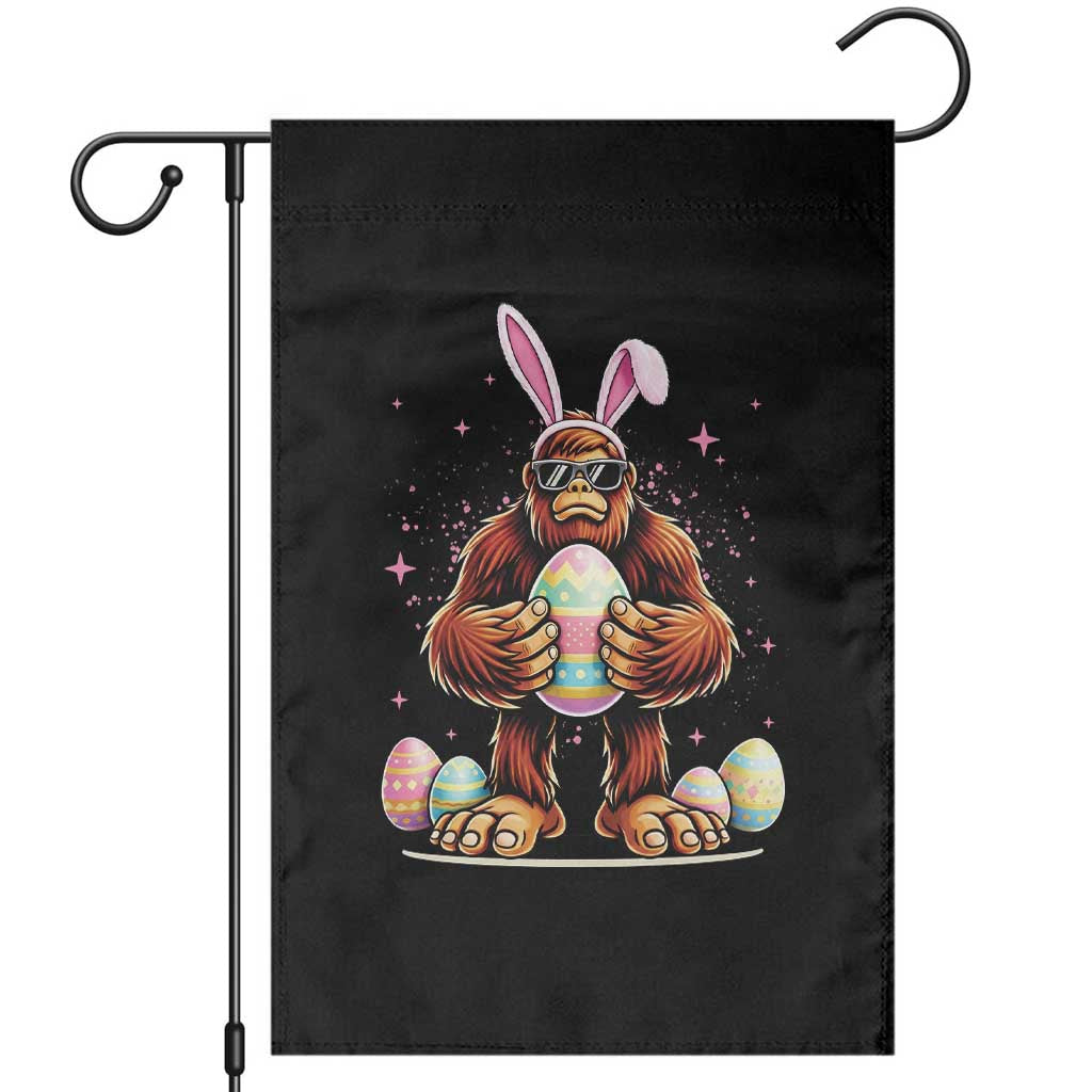 Funny Bigfoot Easter Day Bunny Sasquatch Egg Garden Flag