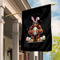 Funny Bigfoot Easter Day Bunny Sasquatch Egg Garden Flag