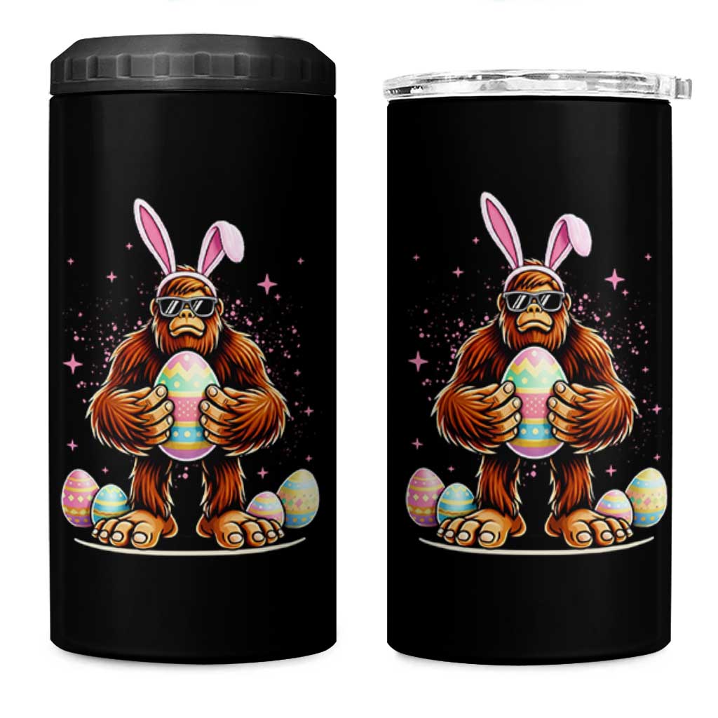 Funny Bigfoot Easter Day Bunny Sasquatch Egg 4 in 1 Can Cooler Tumbler
