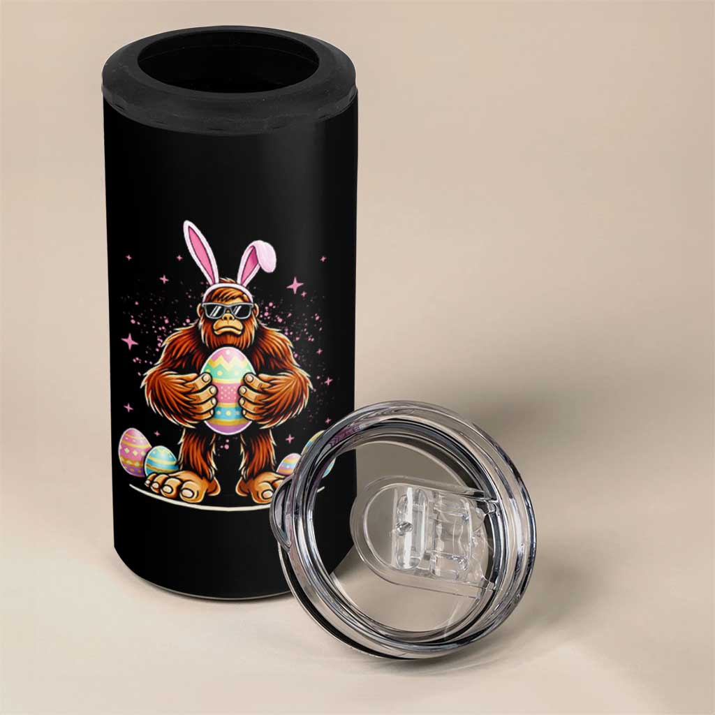 Funny Bigfoot Easter Day Bunny Sasquatch Egg 4 in 1 Can Cooler Tumbler