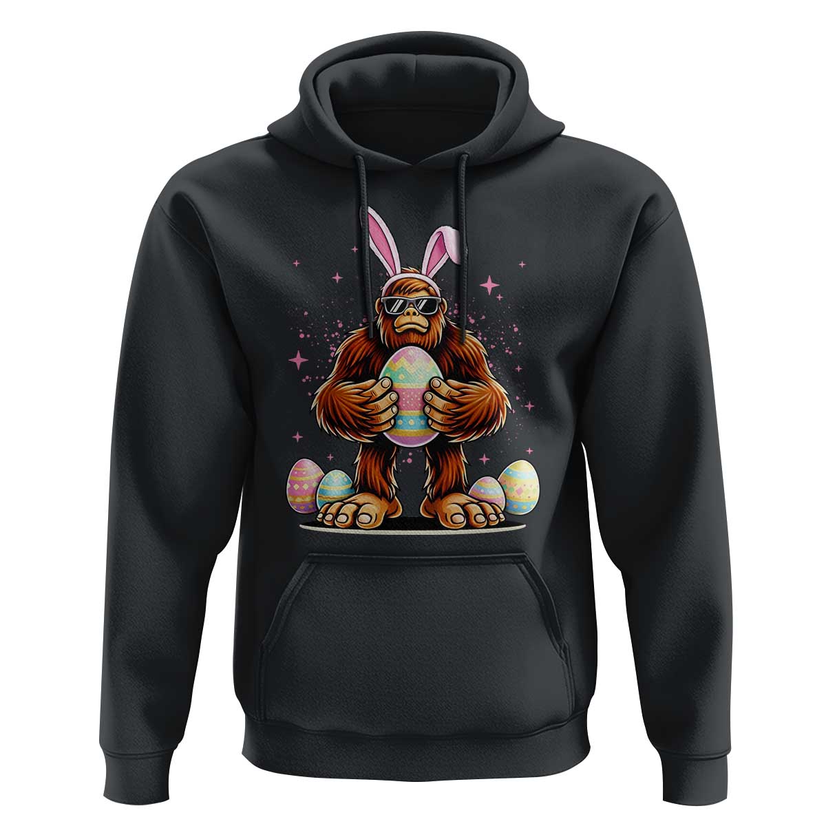Funny Bigfoot Easter Day Bunny Sasquatch Egg Hoodie