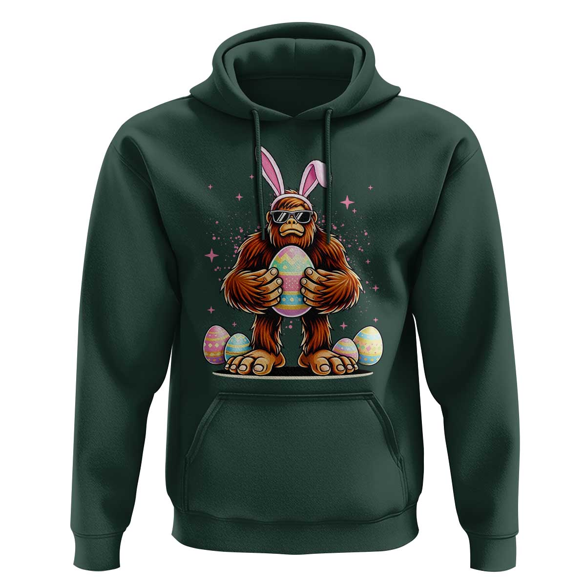Funny Bigfoot Easter Day Bunny Sasquatch Egg Hoodie