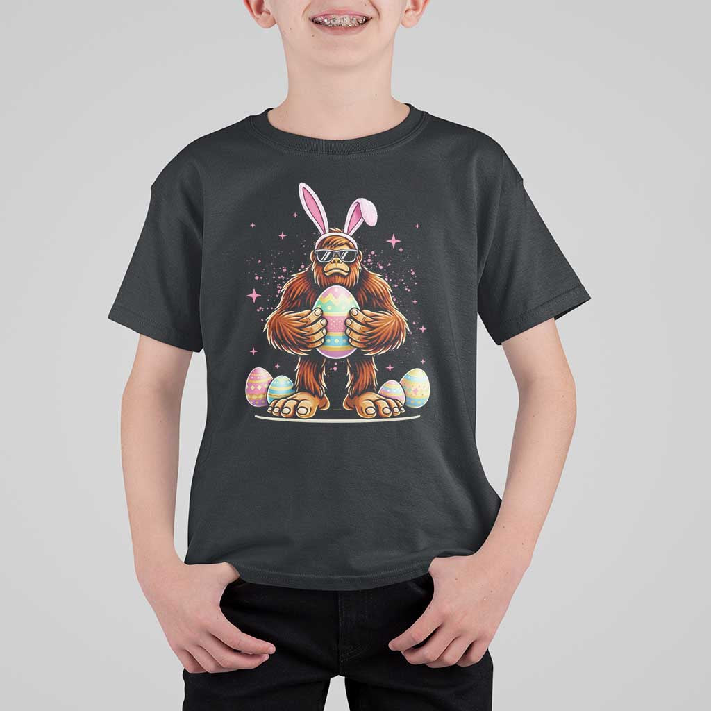 Funny Bigfoot Easter Day Bunny Sasquatch Egg T Shirt For Kid