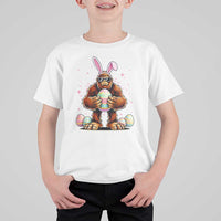 Funny Bigfoot Easter Day Bunny Sasquatch Egg T Shirt For Kid