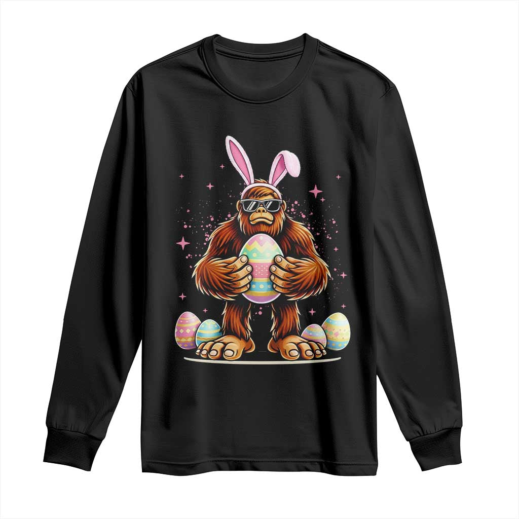 Funny Bigfoot Easter Day Bunny Sasquatch Egg Long Sleeve Shirt