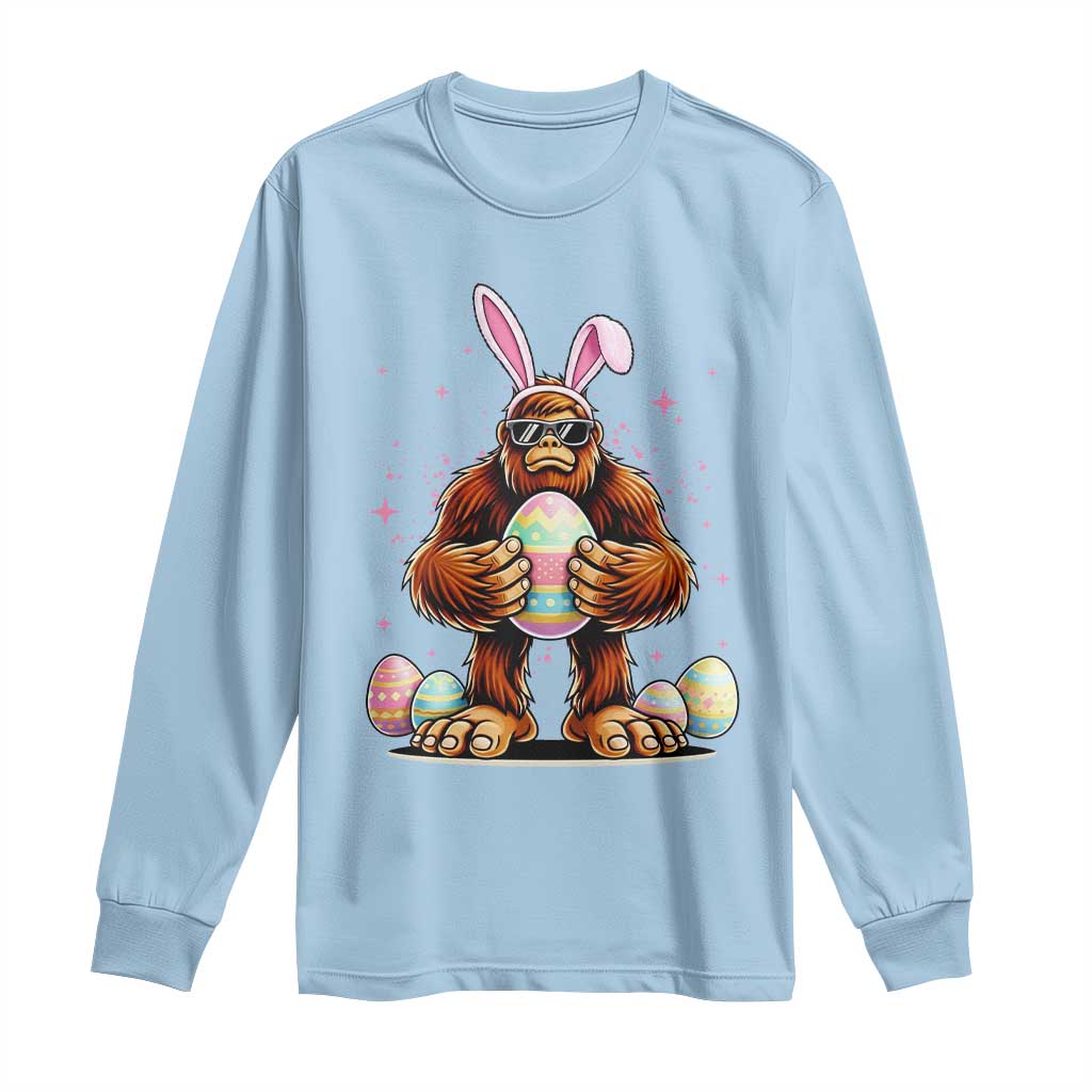 Funny Bigfoot Easter Day Bunny Sasquatch Egg Long Sleeve Shirt