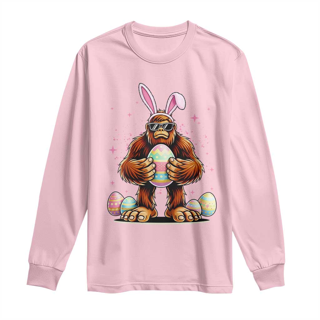 Funny Bigfoot Easter Day Bunny Sasquatch Egg Long Sleeve Shirt