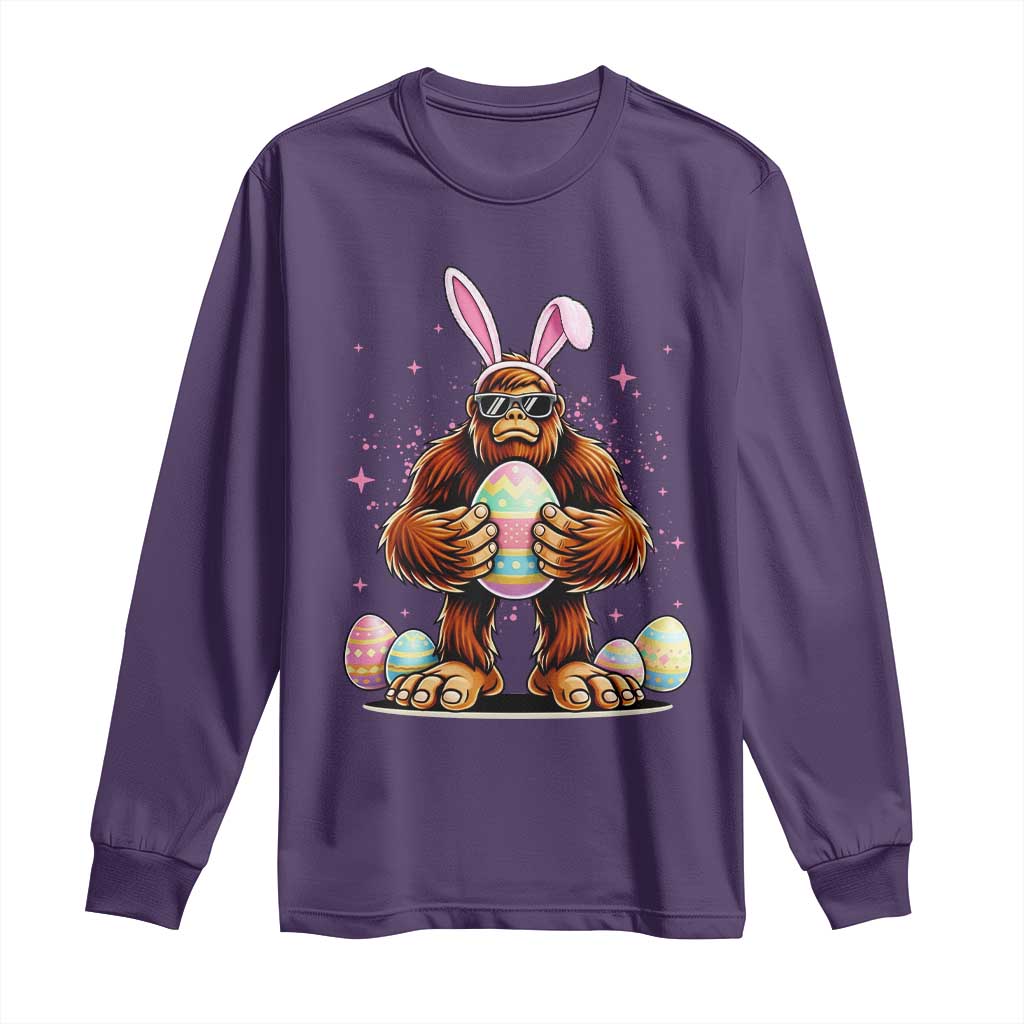 Funny Bigfoot Easter Day Bunny Sasquatch Egg Long Sleeve Shirt