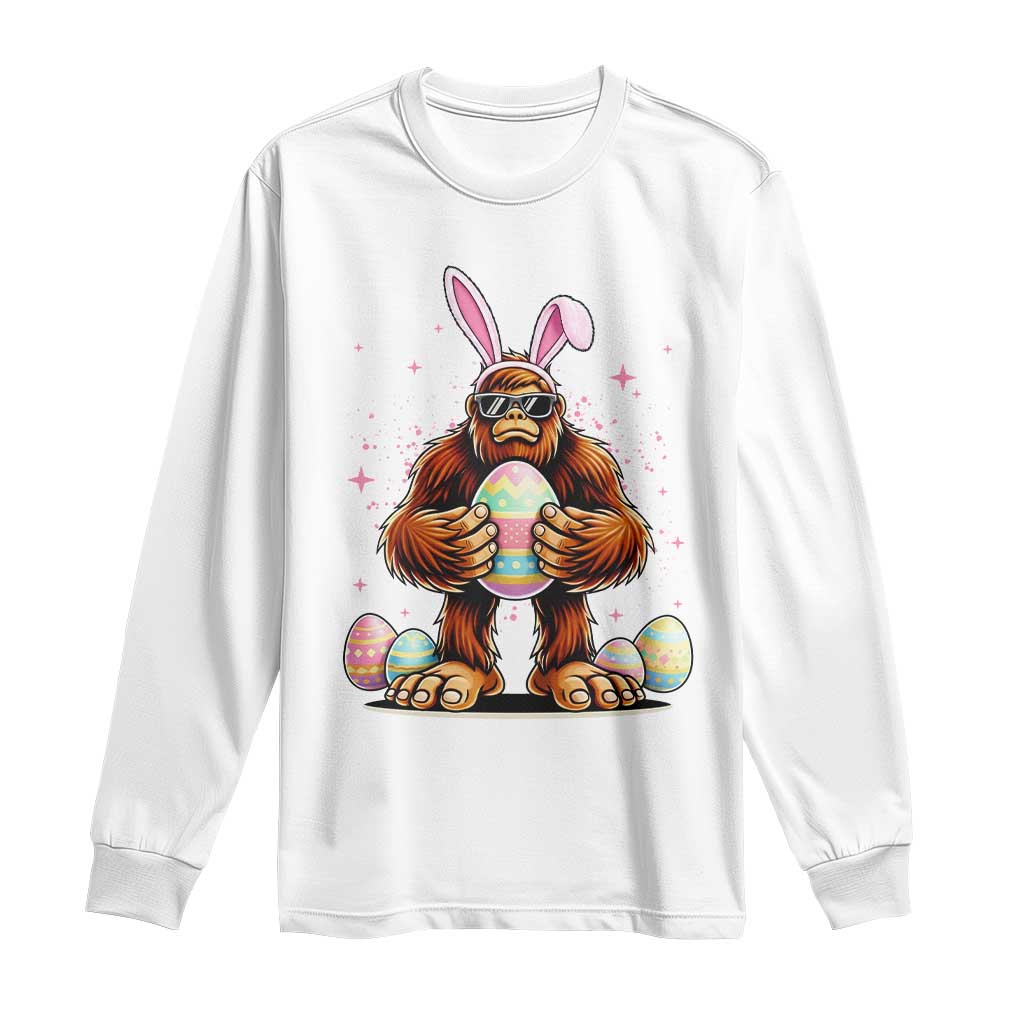 Funny Bigfoot Easter Day Bunny Sasquatch Egg Long Sleeve Shirt