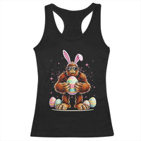 Funny Bigfoot Easter Day Bunny Sasquatch Egg Racerback Tank Top