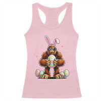 Funny Bigfoot Easter Day Bunny Sasquatch Egg Racerback Tank Top