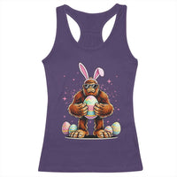 Funny Bigfoot Easter Day Bunny Sasquatch Egg Racerback Tank Top