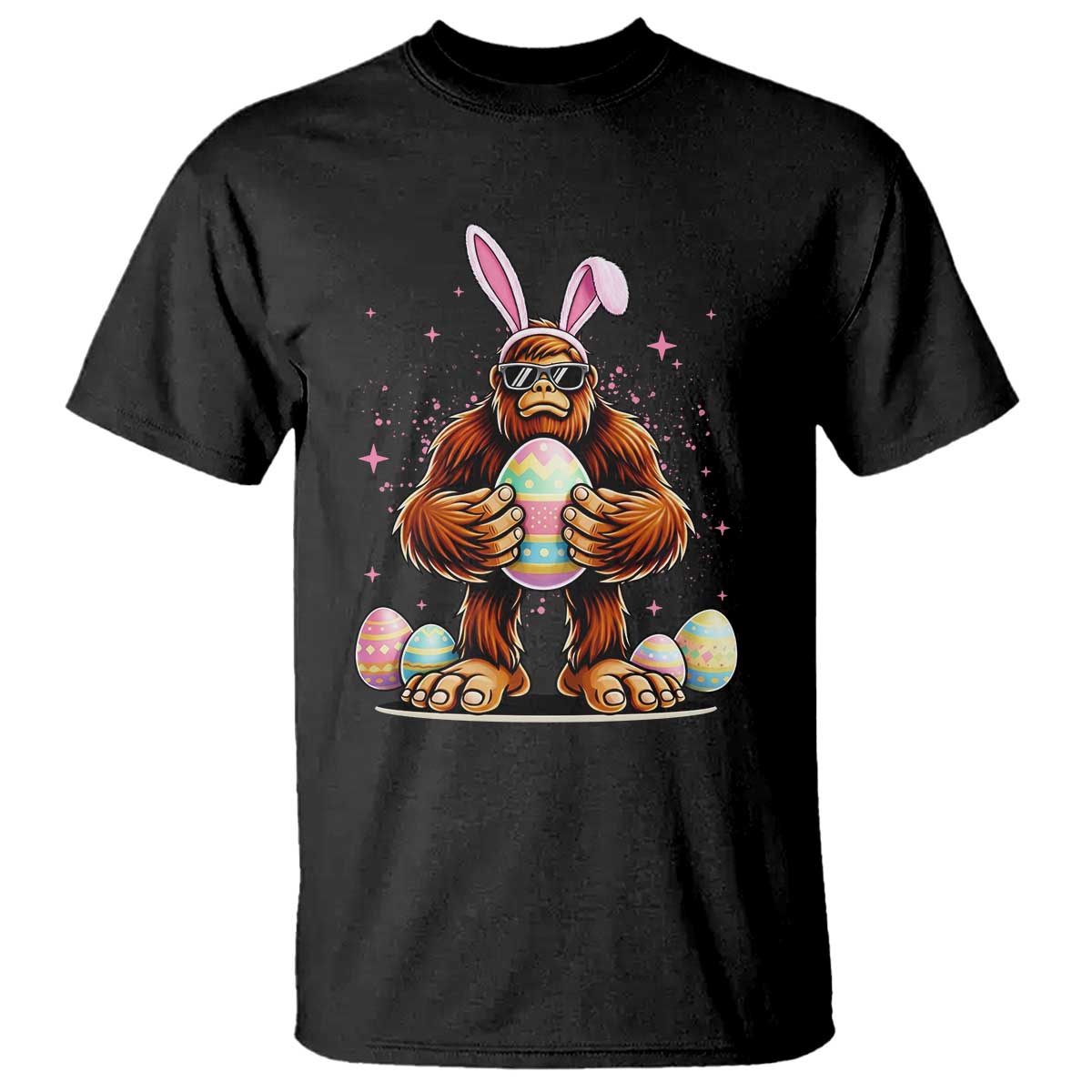 Funny Bigfoot Easter Day Bunny Sasquatch Egg T Shirt