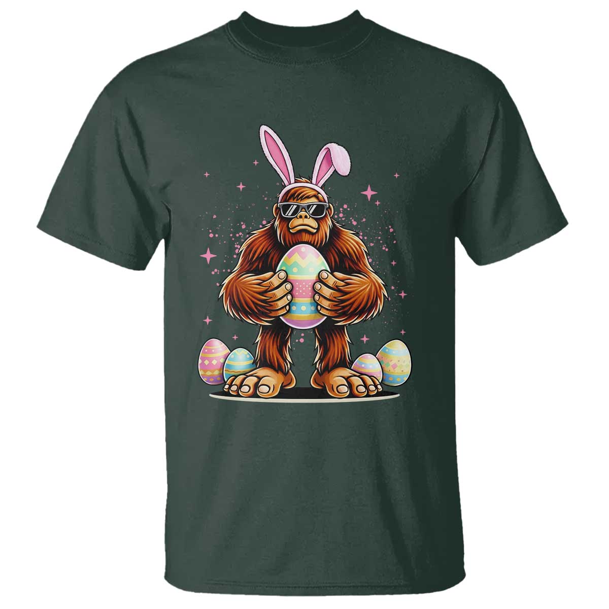 Funny Bigfoot Easter Day Bunny Sasquatch Egg T Shirt