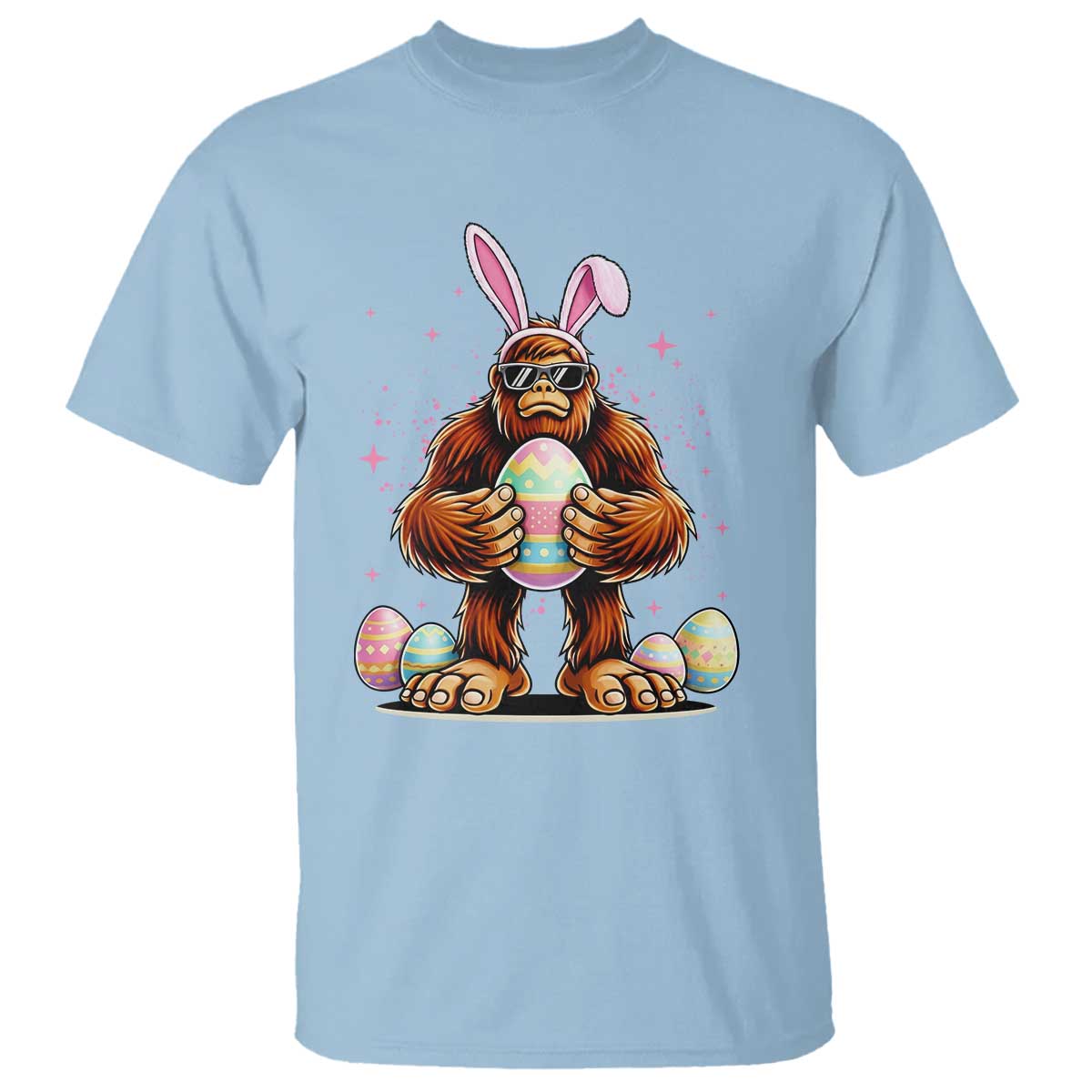 Funny Bigfoot Easter Day Bunny Sasquatch Egg T Shirt