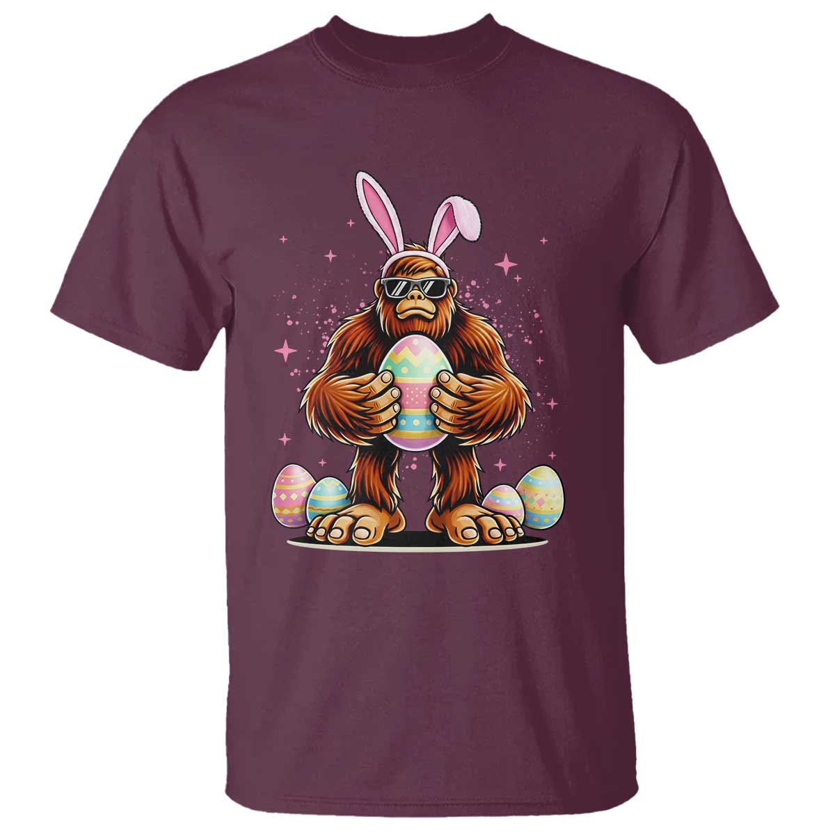 Funny Bigfoot Easter Day Bunny Sasquatch Egg T Shirt
