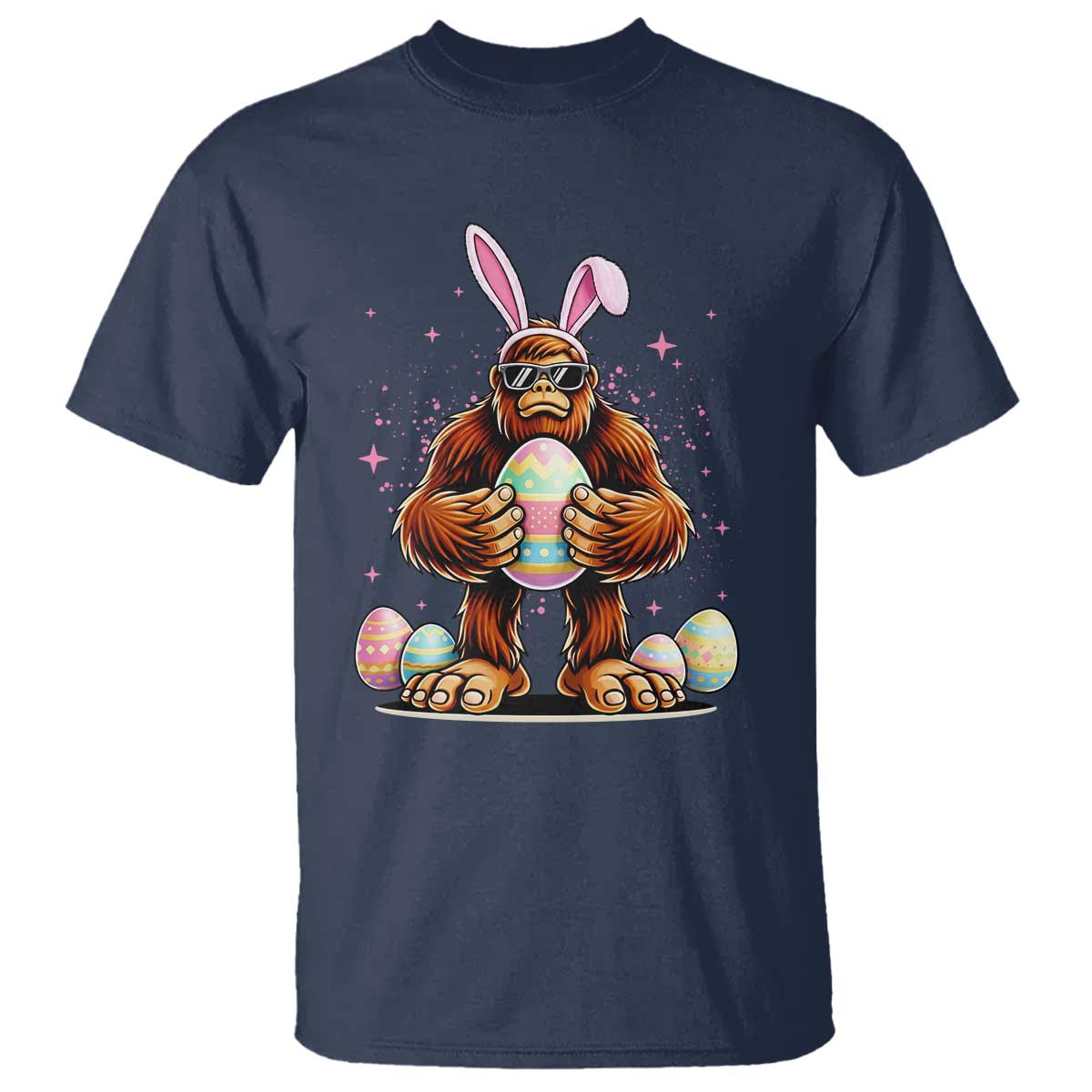 Funny Bigfoot Easter Day Bunny Sasquatch Egg T Shirt