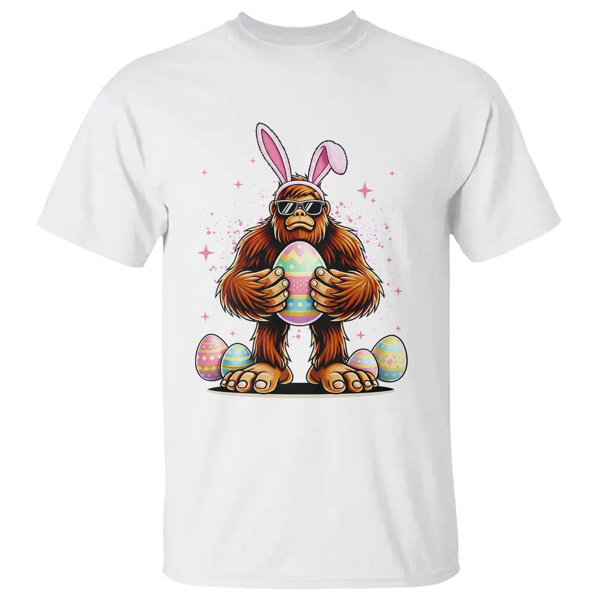 Funny Bigfoot Easter Day Bunny Sasquatch Egg T Shirt