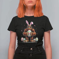 Funny Bigfoot Easter Day Bunny Sasquatch Egg T Shirt For Women