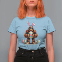 Funny Bigfoot Easter Day Bunny Sasquatch Egg T Shirt For Women