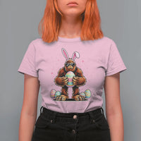 Funny Bigfoot Easter Day Bunny Sasquatch Egg T Shirt For Women