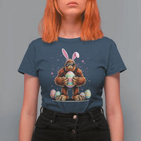 Funny Bigfoot Easter Day Bunny Sasquatch Egg T Shirt For Women