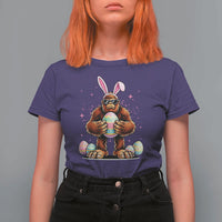 Funny Bigfoot Easter Day Bunny Sasquatch Egg T Shirt For Women