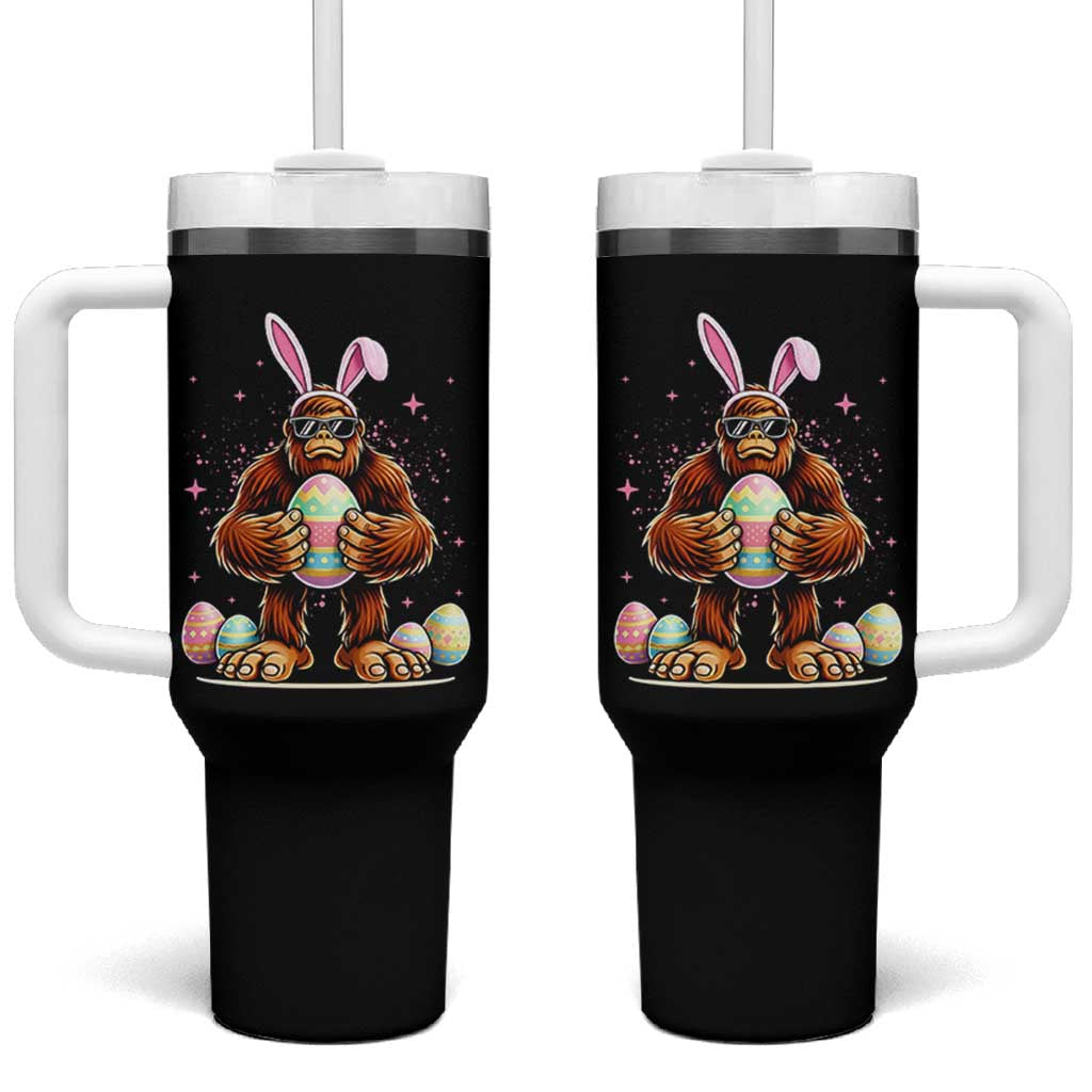 Funny Bigfoot Easter Day Bunny Sasquatch Egg Tumbler With Handle